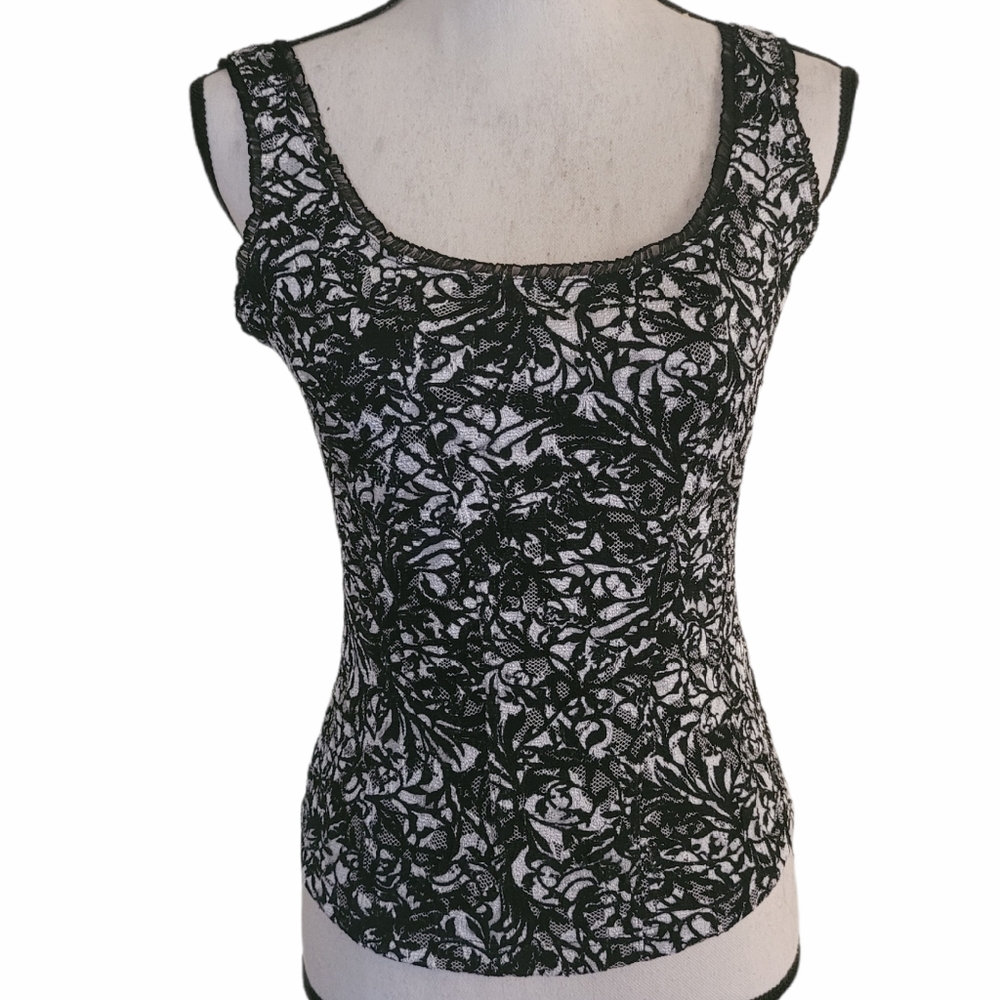 WHBM jacquard lace corset cami size S